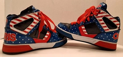 OSIRIS TALLA 2 Niños Tenis Bandera Americana Medio Top JAW Zapatos de Skate De Colección Años 90 Foto 1 de 4