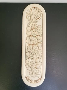 Vintage 1993 Lyn Ulick Art Studio Pottery Garlic Bread Baguette Warmer Stone 12” - Picture 1 of 8