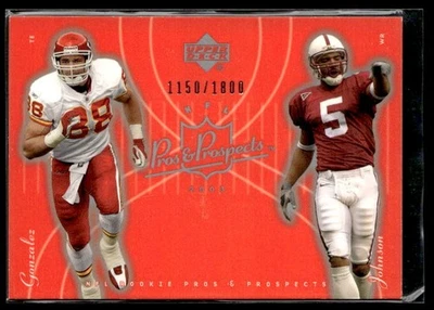 L30,656  - 2003 Upper Deck Pros and Prospects #157 Teyo Johnson RC/Tony Gonzalez - Image 1 of 2