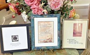 3 Framed Motivational Quotes - Decor - 9 In / 10.5 in / 11.5 in - Hang or Table! - Picture 1 of 13