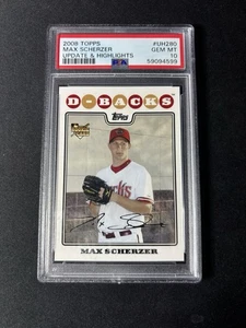 2008 Topps Update & Highlights #UH280 Max Scherzer Update & Highlights PSA 10 - Picture 1 of 2