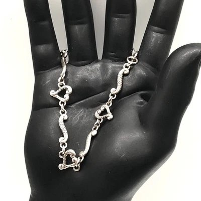 Pulsera Brighton Eslabones Corazón Toscano Estilo Italiano Placa Plata 7-8" Ajustable Foto 1 de 4