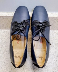 NUOVA cravatta Amalfi by Rangoni Made in Italy Navy Oxford donna 7,5 accenti metallizzati - Foto 1 di 10