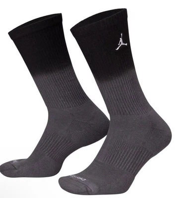 Nike Jordan Jumpman Black Grey Gradient Socks HJ2446 010 Men’s Sz Large 8-12 $18 - Image 1 of 4