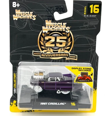 Muscle Machine 25 Year Anniversary 1961 Cadillac Model 16 1:64 - Image 1 of 4