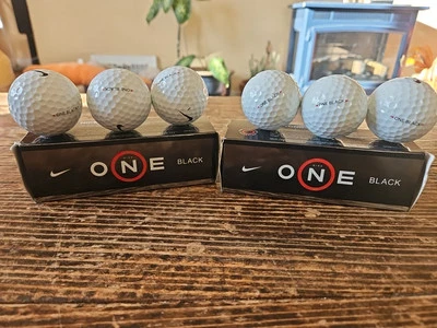 Nike Golf ONE Negro Tiger Woods 2 Mangas/6 Pelotas de Golf Retiradas Nuevo de Lote Antiguo Foto 1 de 4