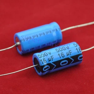 Condensador electrolítico axial 16uf 500V 2 piezas para amplificador de tubo de guitarra hágalo usted mismo - Imagen 1 de 1