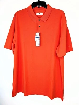 Grand Slam Off-Course Classic-Fit Solid Golf Polo Tigerlily Orange Size XL NEW - Image 1 of 4