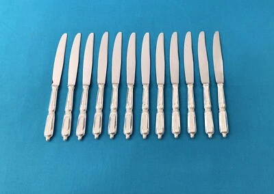 12 couteaux à fruit SFAM modèle MANCHE À LA RUSSE métal argenté couvert 17 cm - Photo 1/4