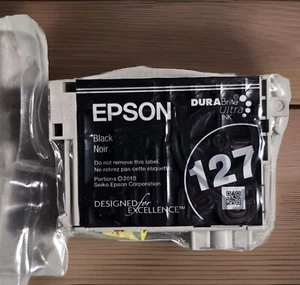 GENUINE Epson Ink 127 T1271 BLACK workforce 545 630 645 NX530 NX625  Extra High - Picture 1 of 4