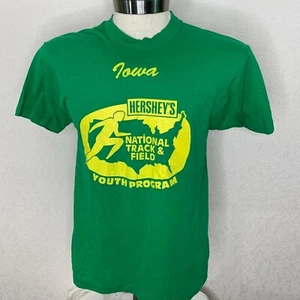 Vtg 80s Iowa Hershey's National Track and Field Youth Program T Shirt Sz M  1989 - Picture 1 of 4
