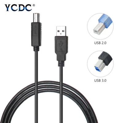 USB 2.0/USB 3.0 AM-to-BM Printer Cable High Speed Scanner Data Transfer Cord 1x - Image 1 of 4