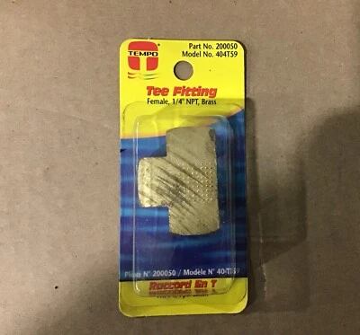 Tempo Fuel Ftg-Tee 1/4” NPT (404T59) 200050 ( New Old Stock ) - Image 1 of 4