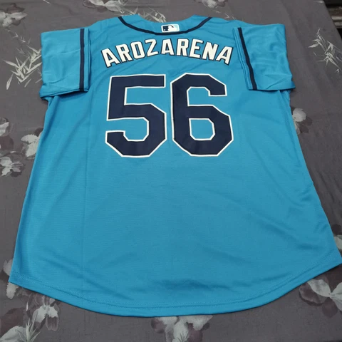 Randy Arozarena #56 Tampa Bay Rays Light Blue Cool Base Stitched Jersey Cover