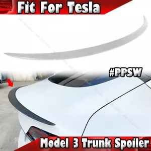 17-23 Painted #PPSW Fits Tesla Model 3 Sedan Rear Trunk Spoiler P Type Top - Picture 1 of 4