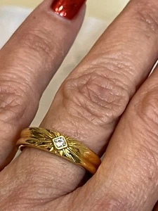 New Kendra Scott Maia Square Bezel Ring In 18K Gold Vermeil Size 8 - Picture 1 of 10