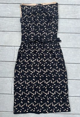 винтажный 60-х черный и голая иллюзия коктейльное платье черный кружевной mod шевелиться размер XS - Изображение 1 из 4