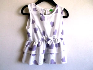 Heart Graphic Peplum Top Shorts Set Sleeveless Trendy Casual Sz 1-2 Years NWOT - Picture 1 of 6