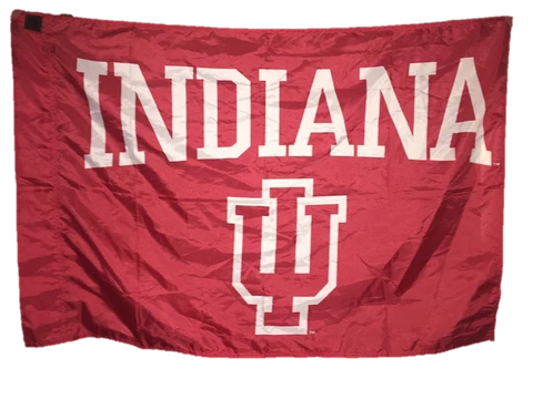 Indiana Hoosiers Flag 42" x 28" Banner School Banner New Free U.S. Shipping Cover
