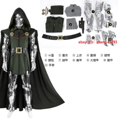 Avengers:doomsday Doctor Doom Armor Outfit Cosplay Halloween Costume Full Set - Image 1 of 4