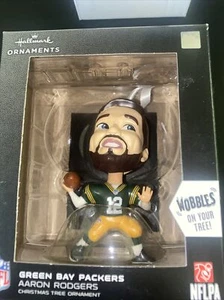 Aaron Rodgers Green Bay Packers NFL Bobblehead Wobbles Hallmark Ornament 2020 - Picture 1 of 2