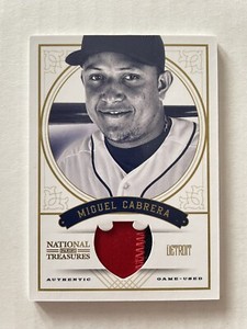 Miguel Cabrera 2012 Panini National Treasures Prime Game Worn Patch /25 SSP