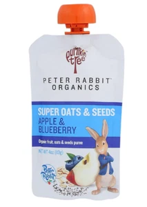 10 Peter Rabbit Organics SUPER Avena e semi, mela e mirtillo, sacchetto da 4 once - Foto 1 di 5