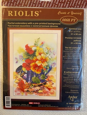 Riolis counted cross stitch Kit Garden Watering Can, 0068 PT - Image 1 of 3