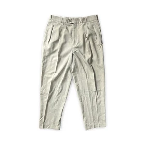 Pantalones Barry Bricken Para Hombre Talla 34x29 Beige Tostado 100% Lana Plisados Delanteros Pantalones - Imagen 1 de 8