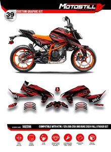 JUEGO DE PEGATINAS GRÁFICAS APTO PARA KTM DUKE 125-200-250-390 / 2024 - 2025 - KIT DE CALCOMANÍAS - Imagen 1 de 9