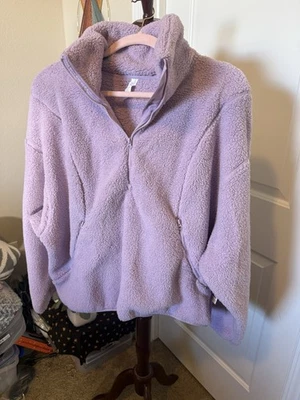 Lavender Warm Zip Fleece, Size L, 1/2 Zip. PTP27. BNWT. By Zella - Image 1 of 4