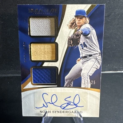 Panini Immaculate Noah Syndergaard 2017 triple material auto reliquia #'d/25 Foto 1 de 4