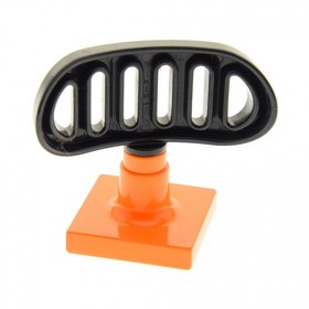 1X Lego Duplo Radar Antenna 2X2 Black Rotatable Base Orange 7840 4376C06