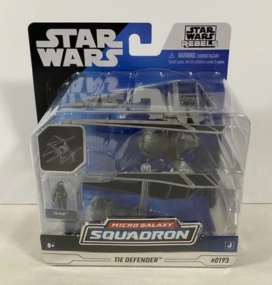 Star Wars Micro Galaxy Squadron Series 9 Tie Defender com Piloto #0193 NOVO - Imagem 1 de 2