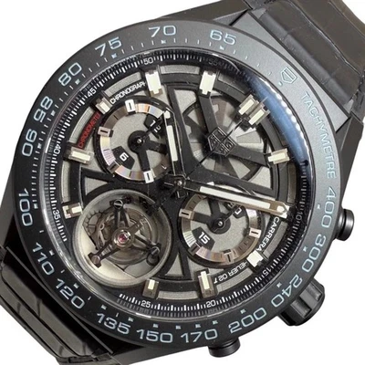 TAG Heuer Carrera Tourbillon Cronógrafo CAR5A90.BH0742 Cerámica de Japón #1111 Foto 1 de 4