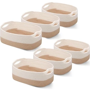 6 Pcs Cotton Rope Woven Basket for Storage Baskets for Organizing Storage Bas... - Picture 1 of 7