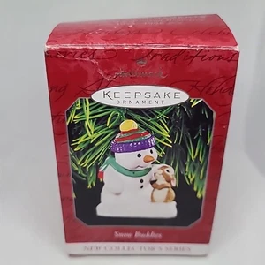 Hallmark ornamento amici della neve pupazzo di neve coniglietto 1998 ricordo - Foto 1 di 7
