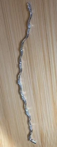 10K Solid White Gold Natural Diamonds Tennis Bracelet - Picture 1 of 19