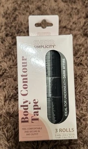 Evriholder Sheer Simplicity Body Contour Tape - 3 Rolls Ideal Under Dark Clothes - Picture 1 of 6