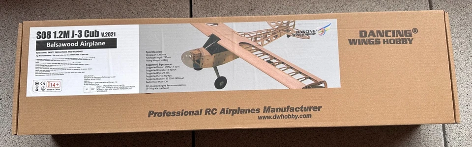 Piper J3 1200mm Holzbaukasten Komplettset mit Elektronik und Folie - Bild 1 von 4