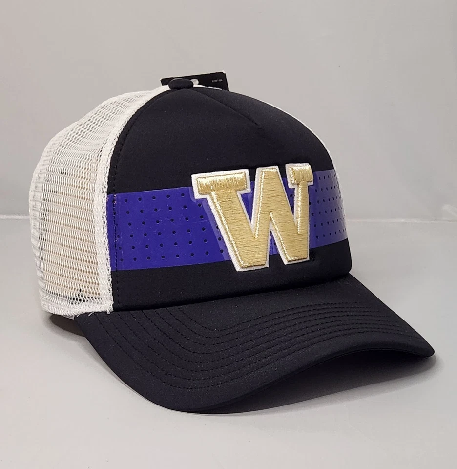 Adidas Washington Huskies Foam Front Vented NCAA Trucker Snapback Hat Cap