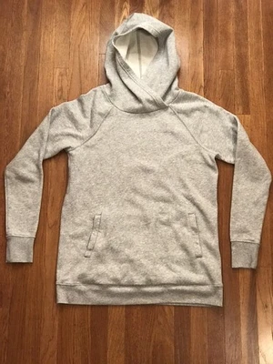 Womens, Tek Gear, Crossover Hooded Sweater, Raglan Sleeve, Gray, Med - Image 1 of 4