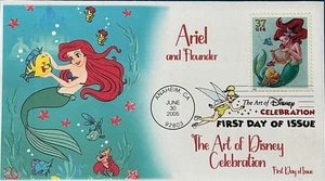 BDAOCITW KSC Cachets 3914 Art of Disney Ariel and Flounder Little Mermaid - Foto 1 di 2