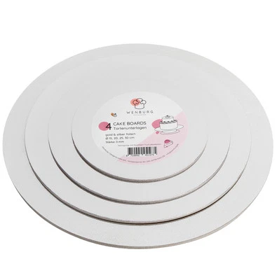 Set Di 4 Piattaforme Per Torte 15 20 25 30 Cm Base Per Torte Rotonda - Immagine 1 di 4