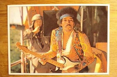 Aufkleber Mini-Poster STICKER PANINI POP STARS JIMI HENDRIX WOODSTOCK BRAVO - Bild 1 von 2