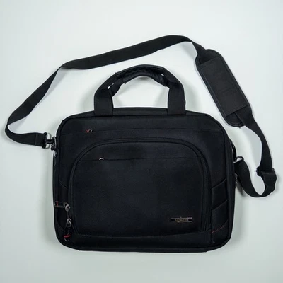 Samsonite Black Laptop Bag 13” Shoulder Messenger Briefcase Business Travel Case - Image 1 of 4