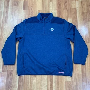 Vineyard Vines Miami Dolphins Pullover 1/4 Zip Mens Extra Large Blue - Picture 1 of 10