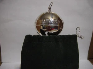 Campana de trineo Wallace 1973 adorno de Navidad placa de plata B2 - Imagen 1 de 6