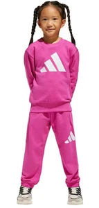 Adidas Essentials Girls Tracksuit - Fuchsia - Picture 1 of 9
