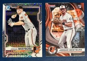 Jordan Westburg Lote (2) 2021 Chrome Prospects Mojo Refractor 2024 Mejor Novato - Imagen 1 de 2